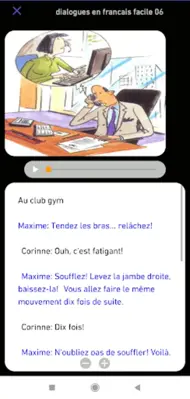 Dialogue en français A1 A2 android App screenshot 0