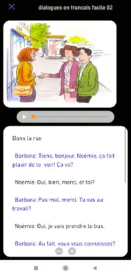 Dialogue en français A1 A2 android App screenshot 2