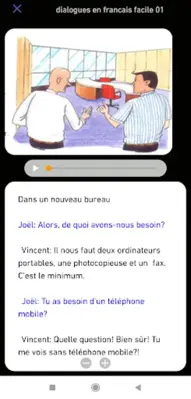 Dialogue en français A1 A2 android App screenshot 3