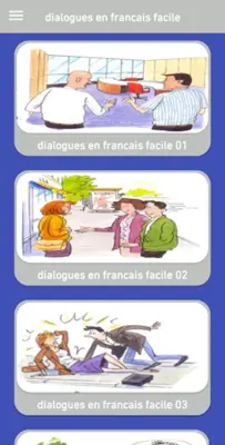 Dialogue en français A1 A2 android App screenshot 5